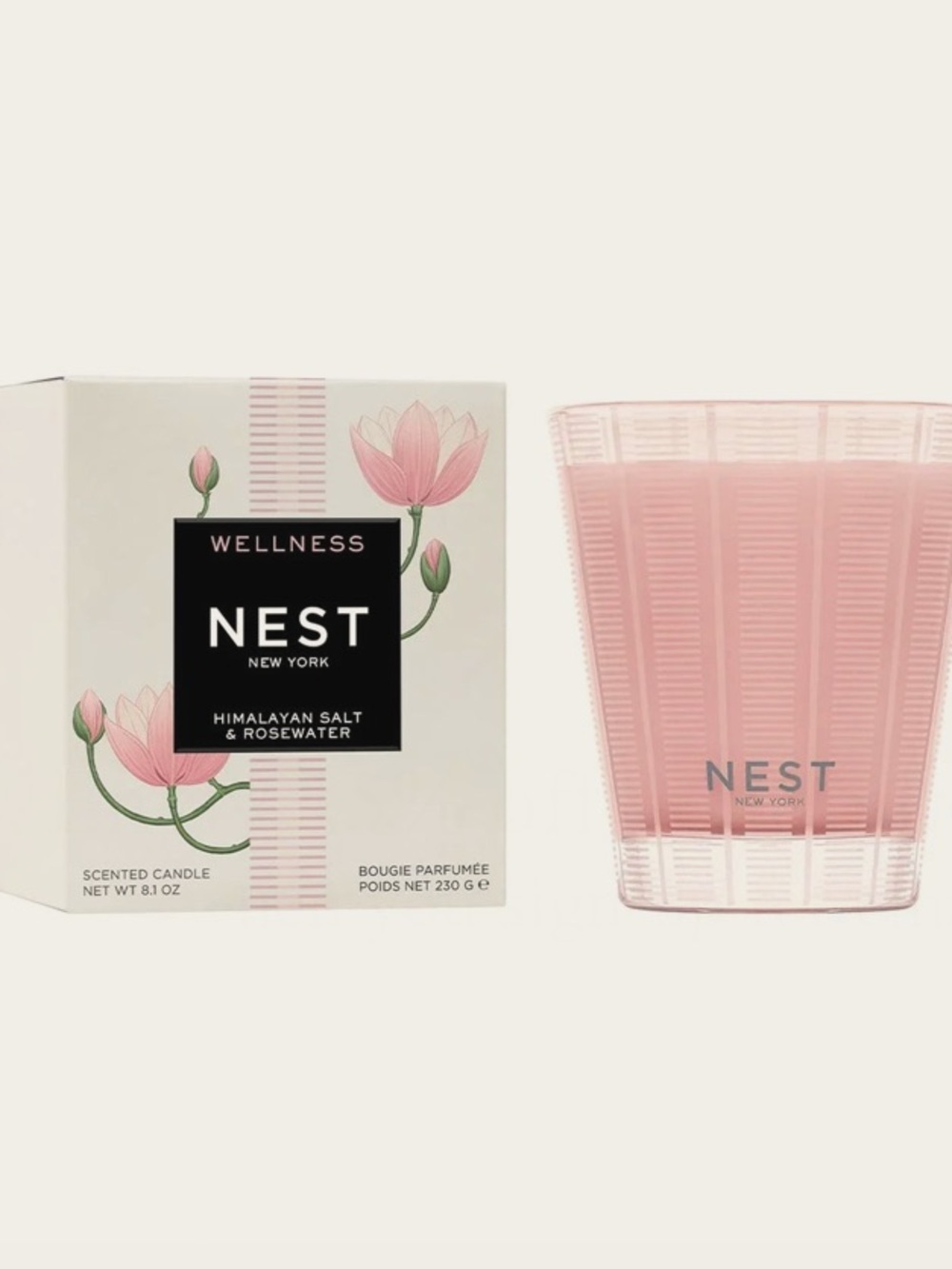 NEST Himalayan Salt & Rosewater Candle - Blush Pink